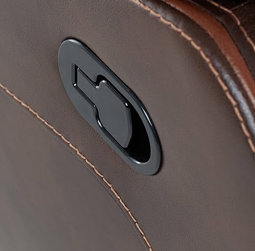 Miniatura 9 de Sunset Trading Avant - Consola desplegable reclinable doble de 86 pulgadas de ancho | USB, 2 tomacorrientes, portavasos, sofás de piel sintética