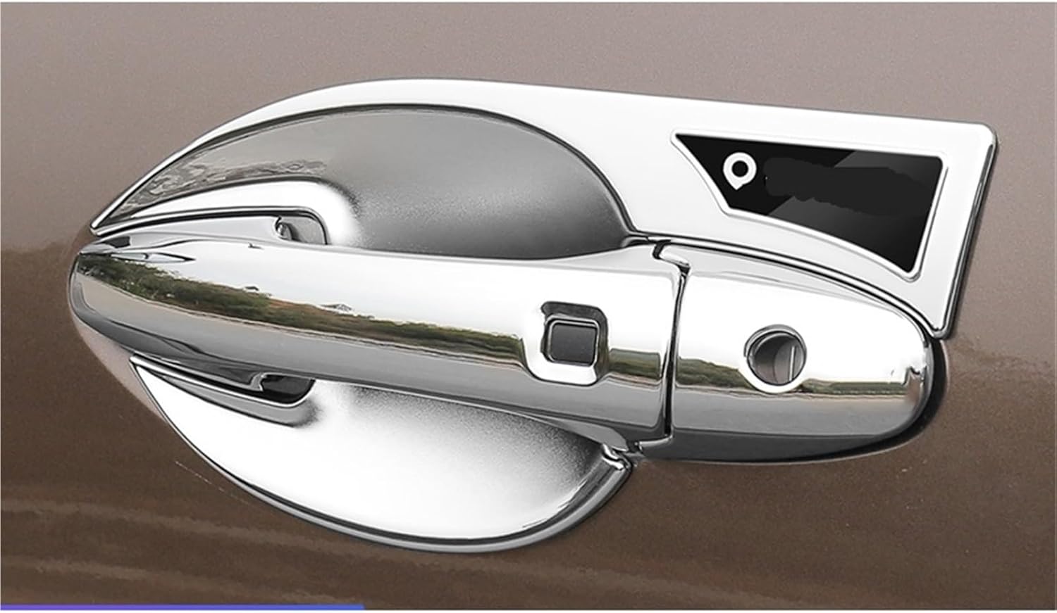 Compatible For Great Wall GWM POER Car Door Handle Cover Bowl ABS Electroplating(Silver a set)