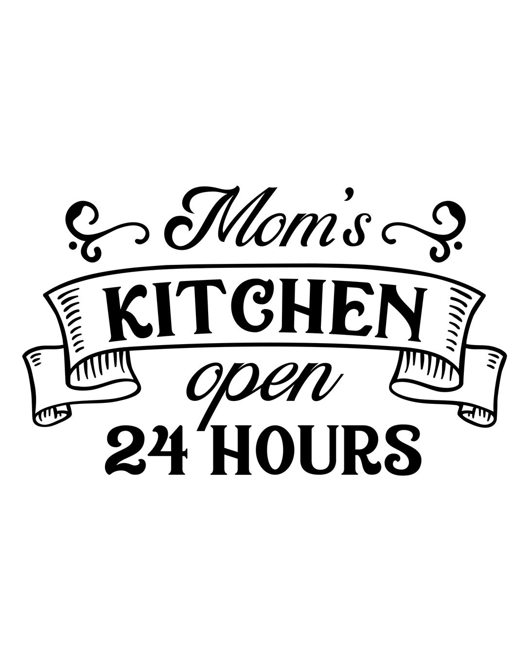 Mom's Kitchen Open 24 Hours: Weekly Meal Planner, Shopping Grocery List, Food Planning Journal Calendar