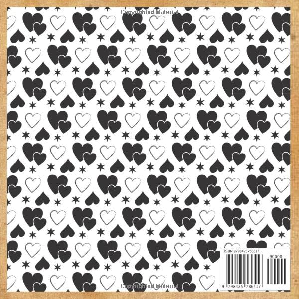 black and white hearts scrapbook paper pattern for scrapbooking supplies & DIY material craft junk journal ephemera pack kit 28 patterned crafting ... decorative shapes design for handmade image 3