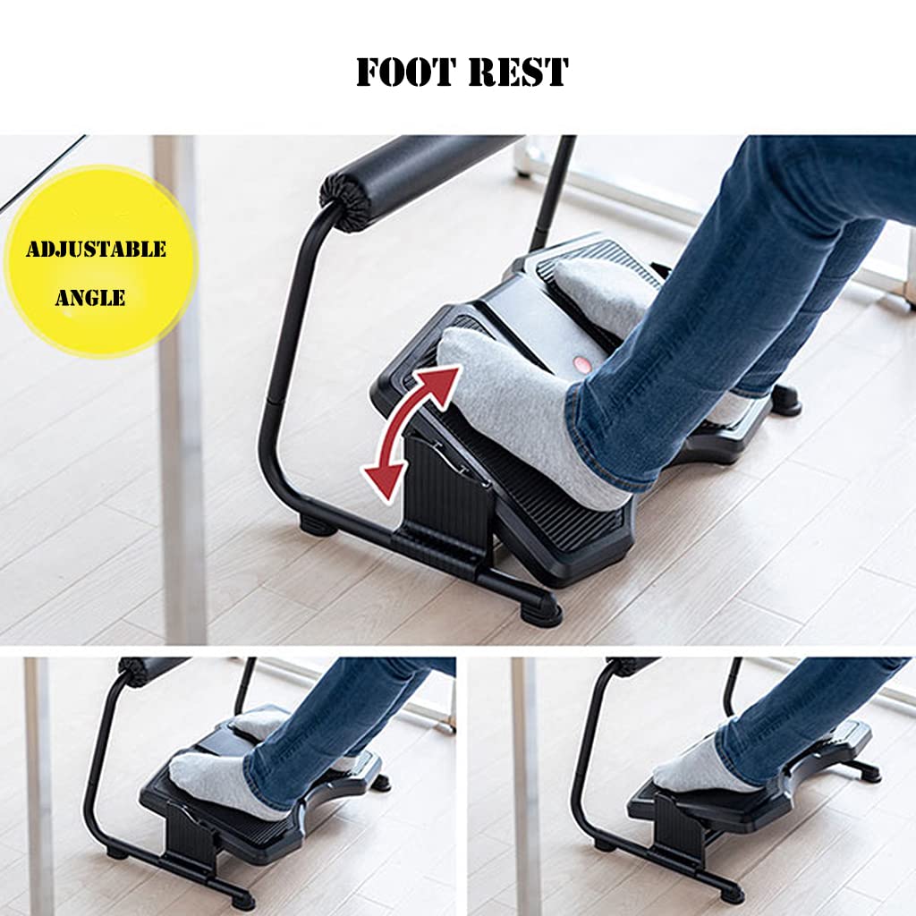 Fußstütze Büro Schwarz ergonomische Fußablage höhenverstellbar & neigbar, Beinablage