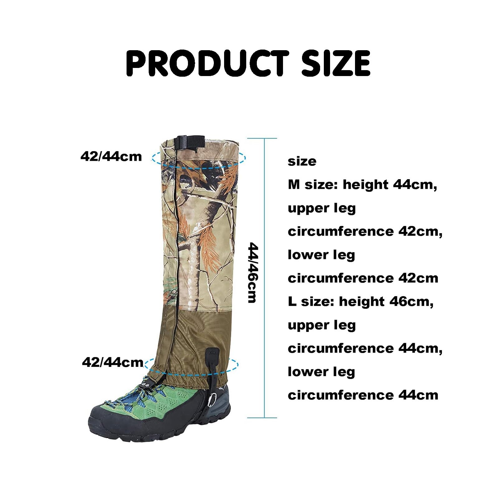 Guêtres De Jambe, Guêtres De Serpent For La Chasse, Tissu Composite Imperméable Et Respirant, Randonnée, Marche, Course D'orientation, Alpinisme, Escalade, Chasse, Aventure En Plein Air Sur Neige Ou H