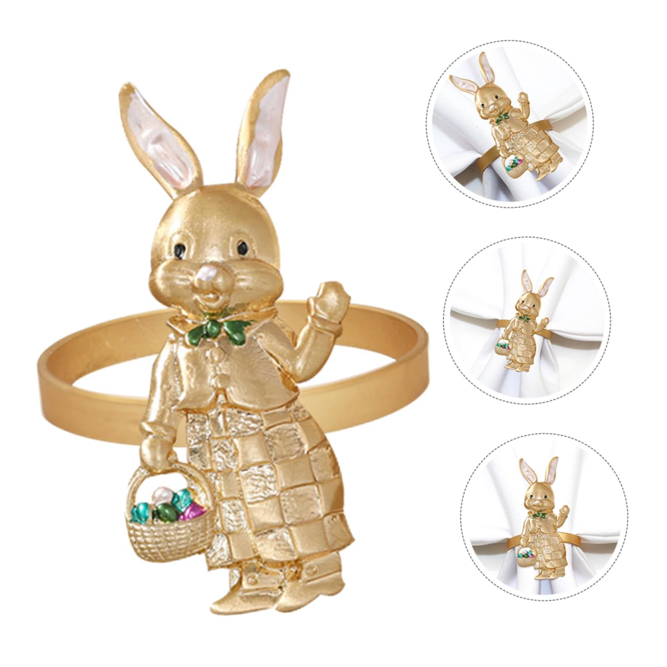 Alipis 2 Sätze Teiliges Osterkaninchen Niedliche Tierförmige Serviettenhalter Für Festliche Tischdekoration Für Ostern Hochzeiten Und Feiern 6 Stücke * 2