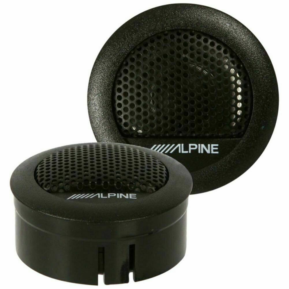 Kit 6 Casse Altoparlanti Alpine per Fiat Bravo dal 2007 Anteriori e Posteriori, Alpine SXE 1750S+1325S Set 2 Woofer 165mm +2 tweeter + 2 Coassiali 13 cm + Anelli e Cavi Adattatori