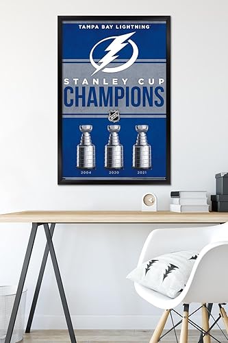 Miniatura 10 de Trends International NHL Tampa Bay Lightning - Póster de pared Champions 23, 14.72 x 22.37 pulgadas, versión premium sin marco