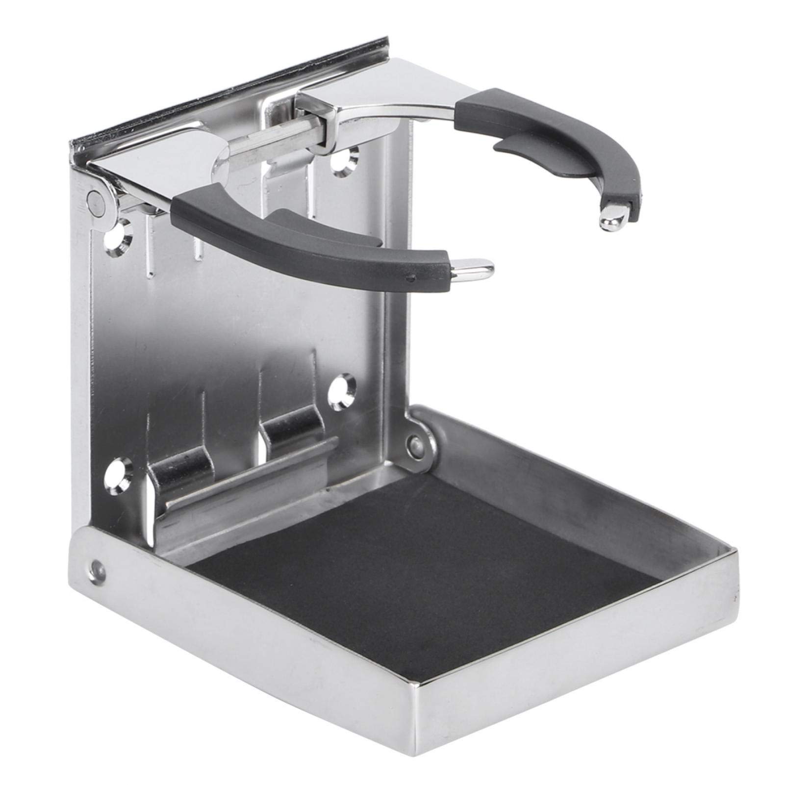 2 Portabicchieri Auto In Acciaio Inox Con Scarico – Installazione Universale Per Barca, Camper, Tavolo – Espandibili - 4