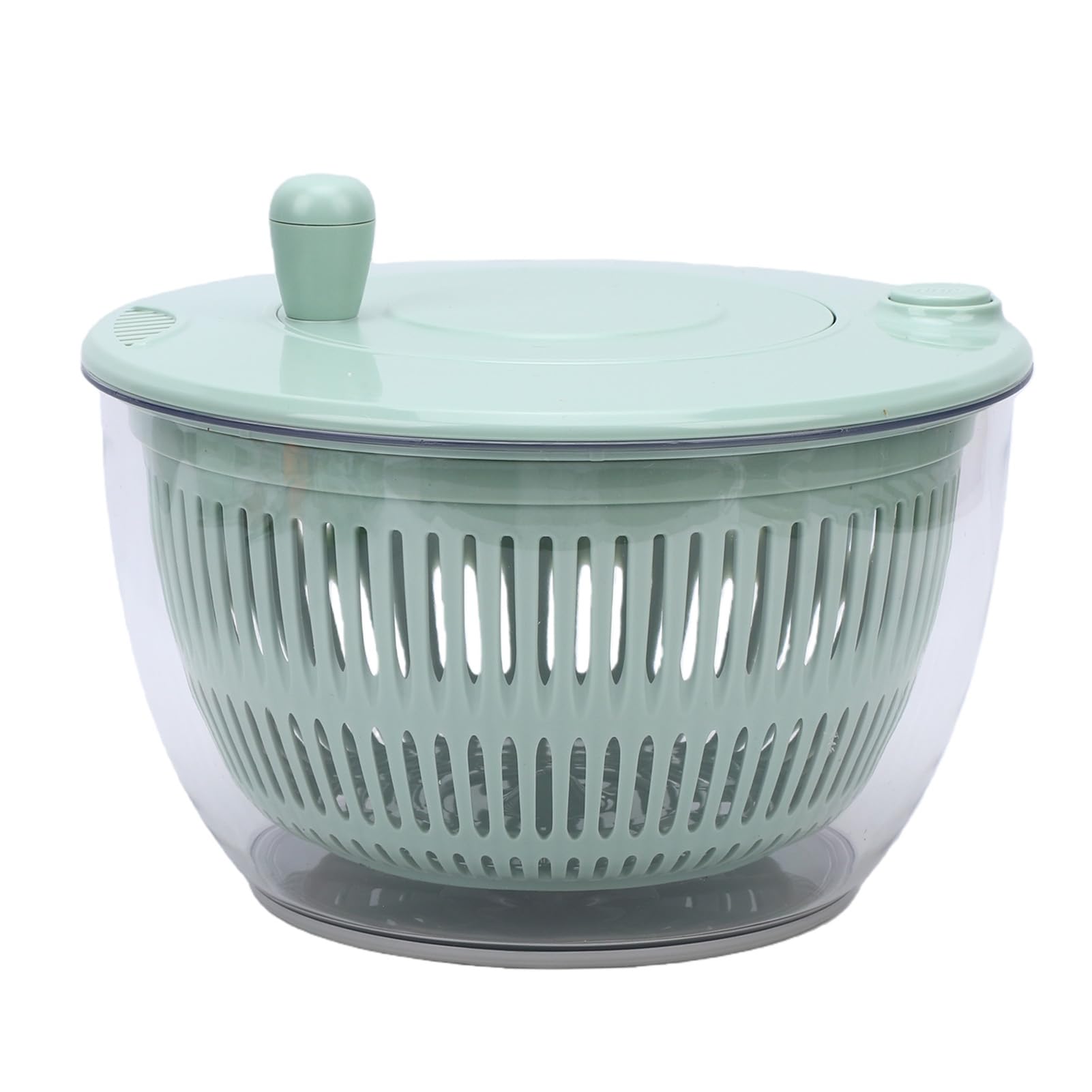 Yosoo Health Gear Secador y Rebanador Manual de Verduras para Ensalada, Acero Inoxidable ABS PP, Secador de Lechuga de 5,3 Cuartos con 5 Cuchillas, Lavado y Secado para Ensaladas Preparación de