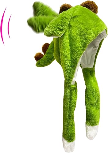 Gorro de peluche con orejas de animal para saltar para Halloween, Navidad, cosplay, novedad, gorra de fiesta para adultos, mujeres y niños