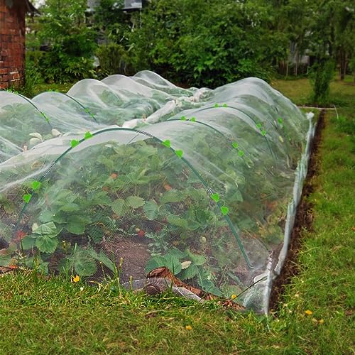Argolas de estufa túnel de cultivo 6 conjuntos de aros de jardim de 2,8 m, rede de jardim para cante