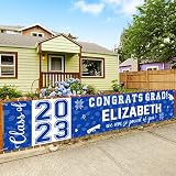 Graduation Congratulations Banner Decorations, Class of 2023 Personalized Graduation Banner with 78