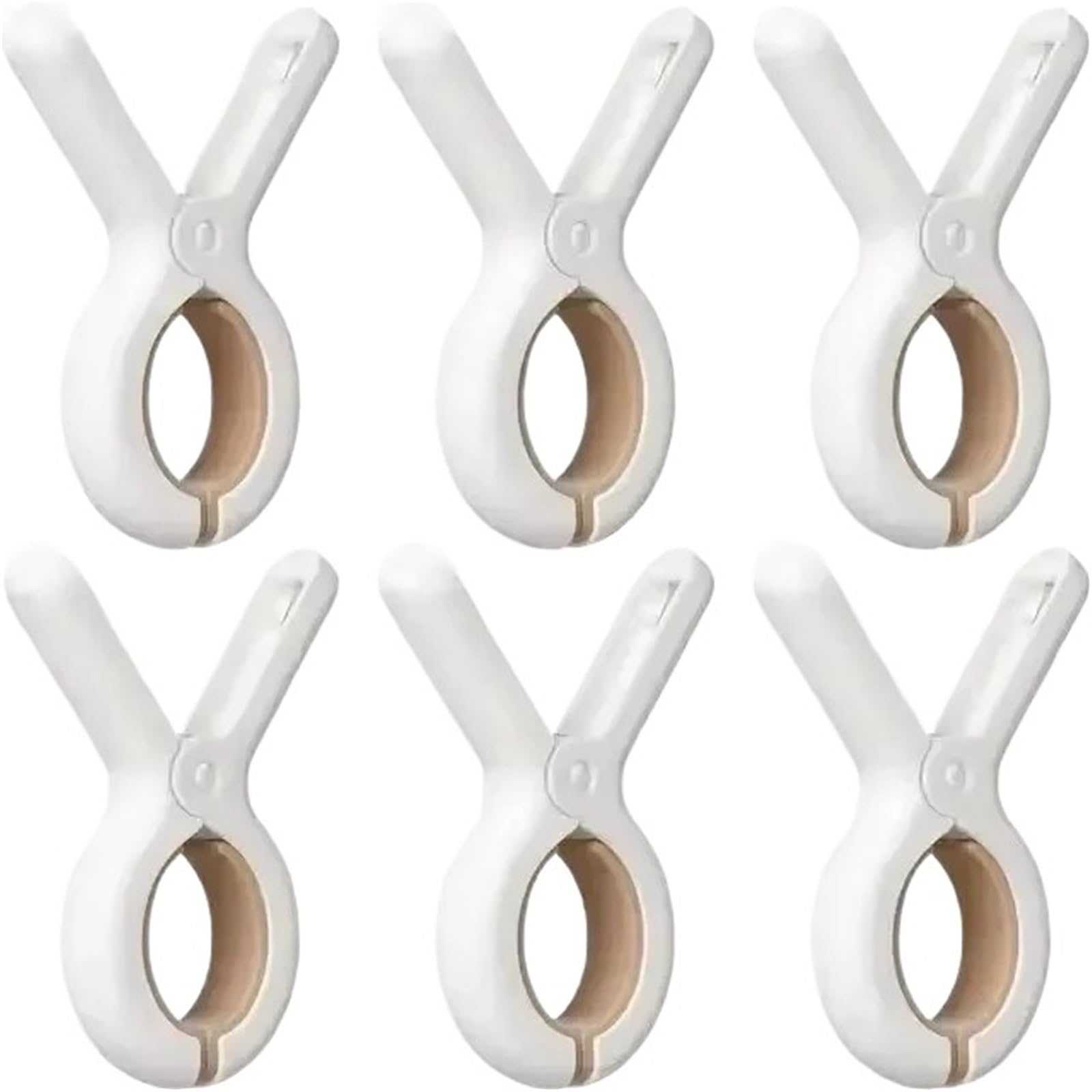 120Pcs Plastic Large Laundry Drying Pegs Quilt Clothespins Pool Holder for Washing Line(Beige)