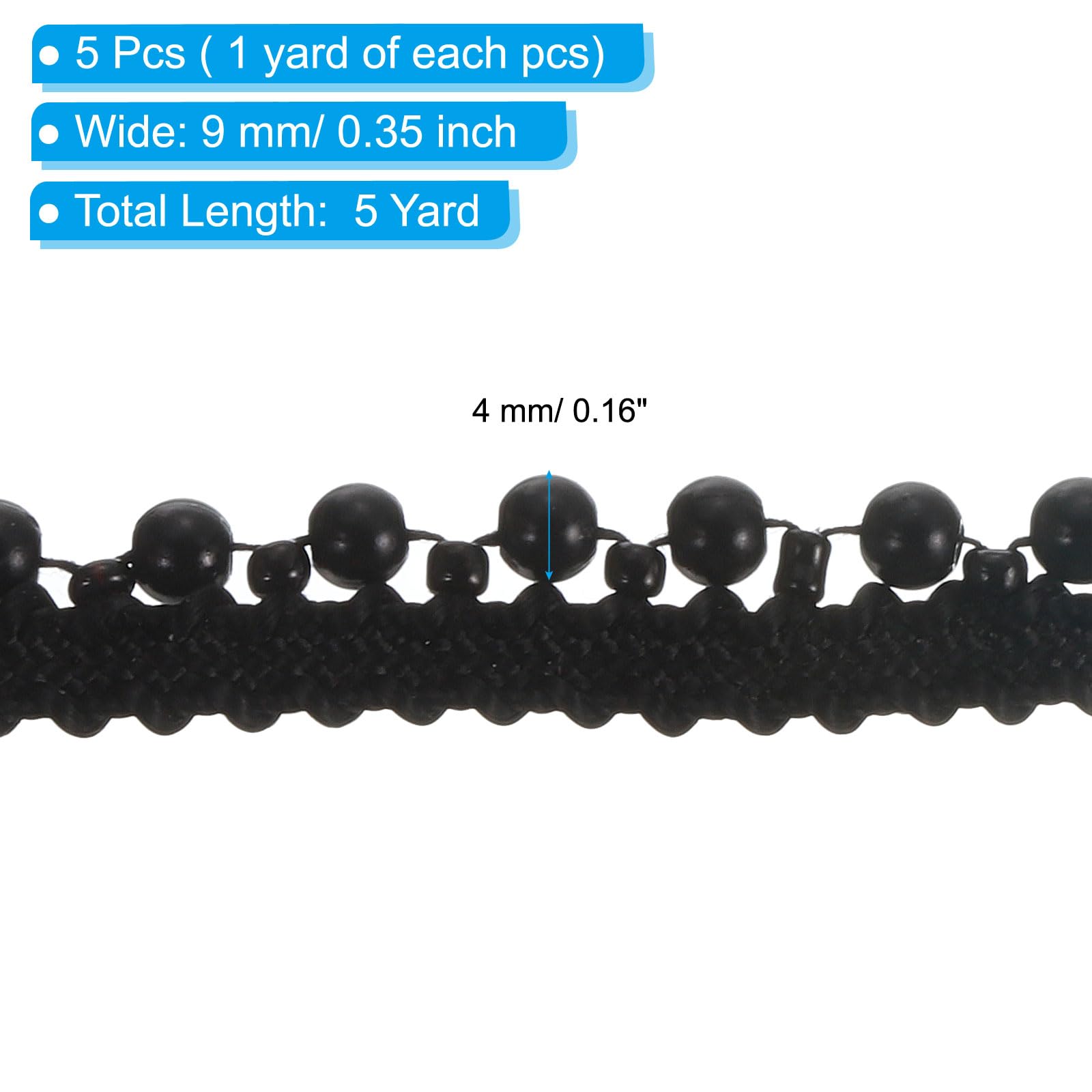 PATIKIL 5 Yard Faux Pearl Lace Ribbon - Image 2