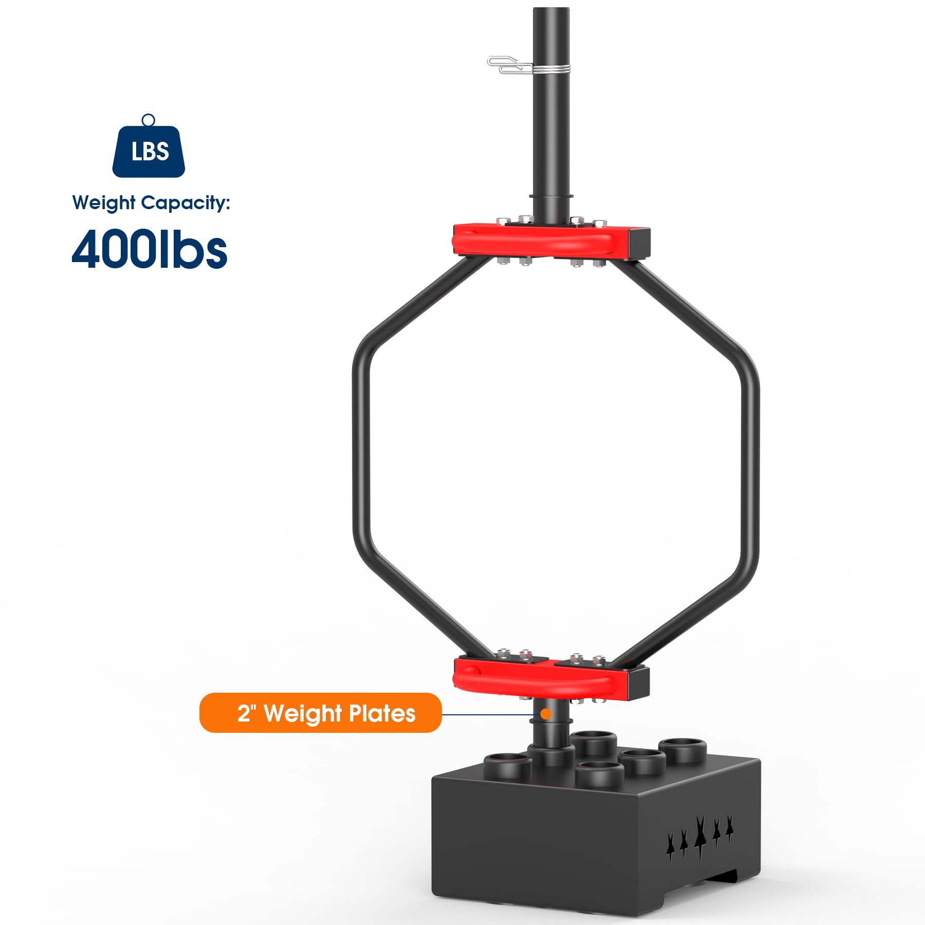 JX FITNESS Barra olimpica da 5 cm, barra esagonale per squat, da 124 cm, per squat, flessioni, esercizi di spalla, passeggiate agricole, capacità di 180 kg, per allenamento a casa e palestra