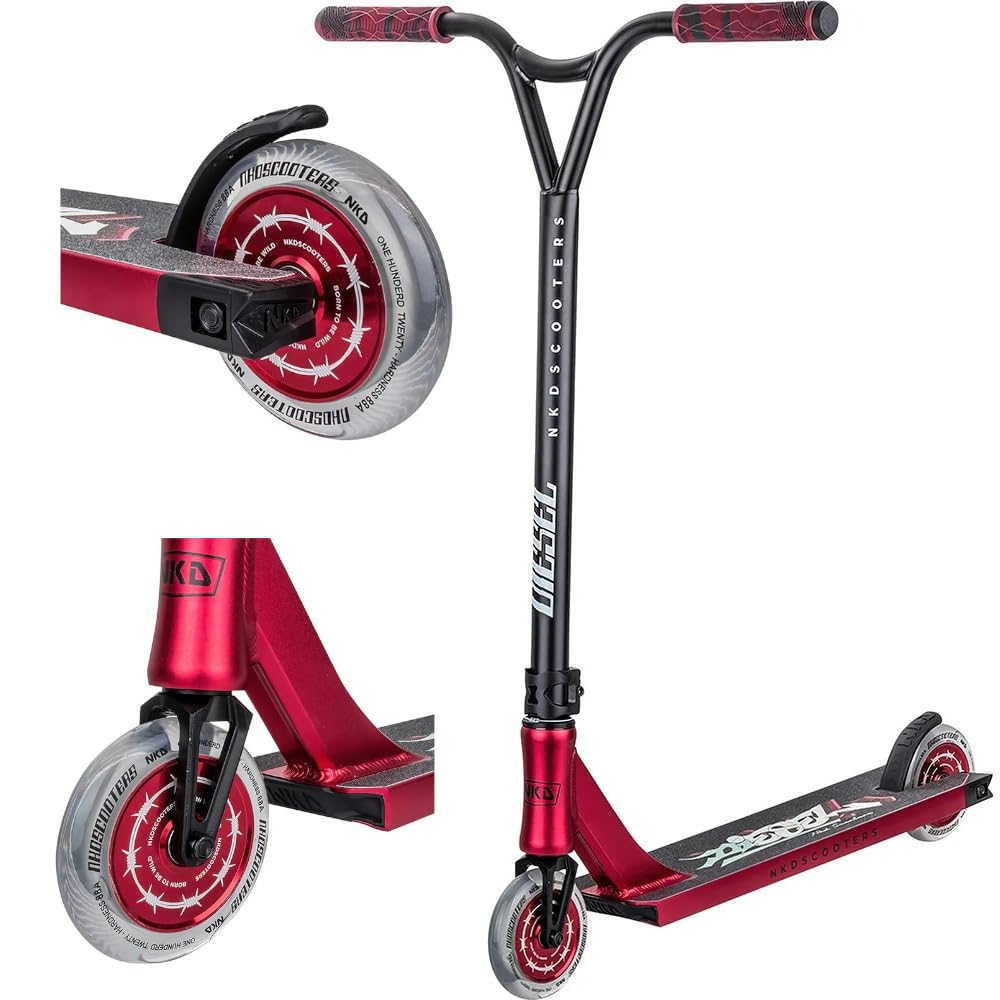 NKD Stunt Scooter - Diesel | Roulements Haute Performance ABEC-9 | Guidon Rotatif à 360° pour Le Freestyle | Alliage d’Aluminium 6061 Durable