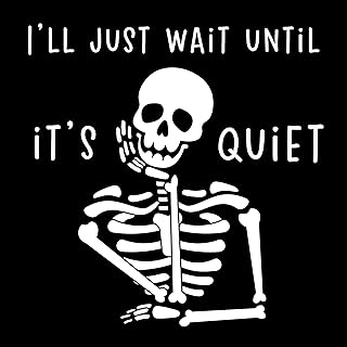 スケルトン教師 I'll Just Wait Until It's Quiet マグネット教師 面白いギフト ゴシックホームデスク装飾 不気味なゴスマグネットオフィス&ホーム用 ヴィンテージ クールな先生への感謝のギフト 女性&男性向け