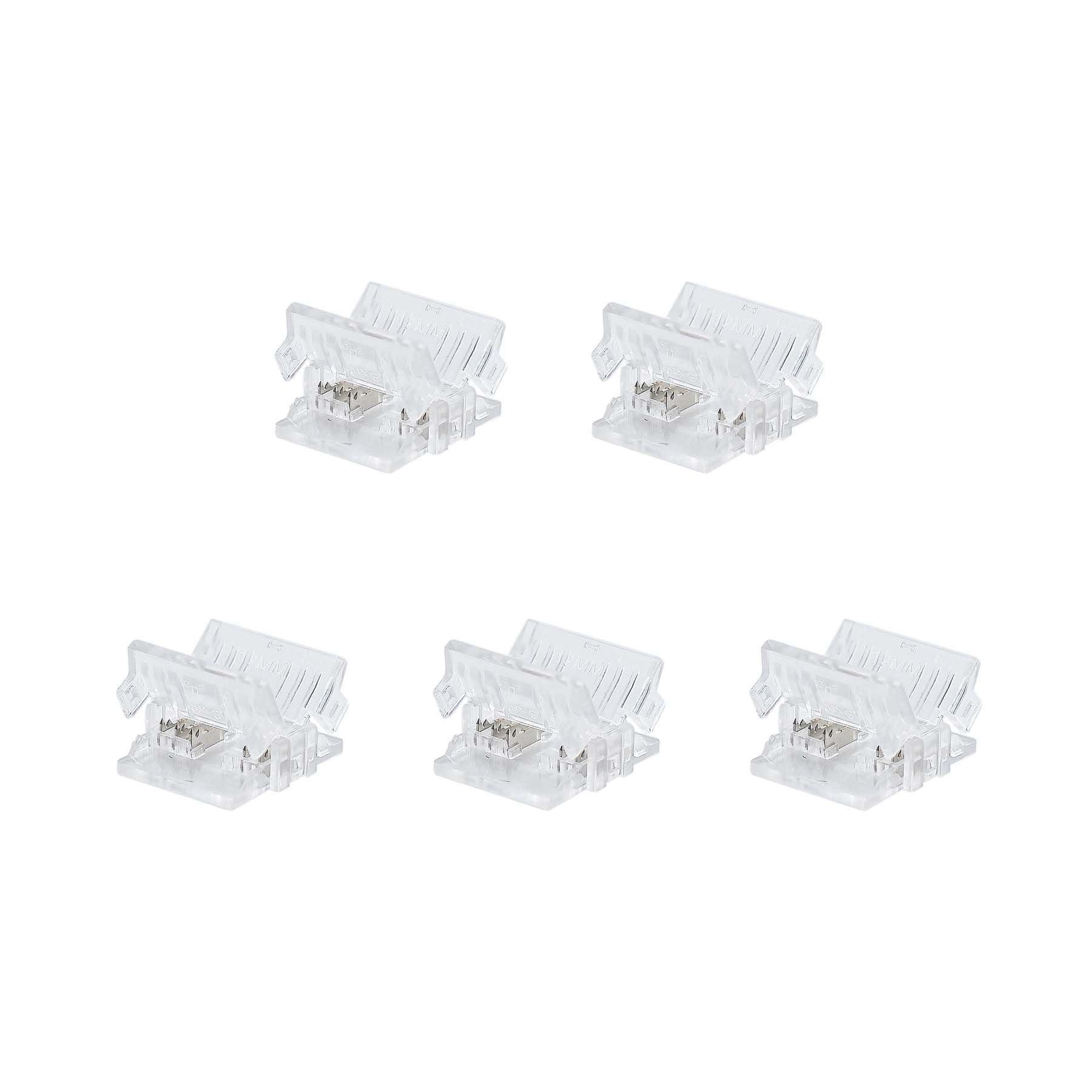 G.w.s 5 Pin Rgbw/Rgbww Strip G.w.s® Solderless Strip To Strip Straight Connectors, For 12Mm Wide /Rgbww Led Cob Strip Lights, Pack Of 5