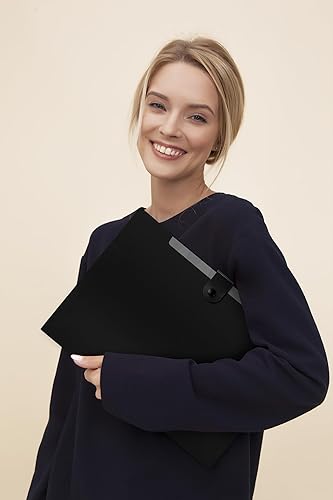 Miniatura 7 de SKYDUE - Organizador de carpetas de acordeón de 8bolsillos, carpetas expandibles, organizador de documentos portátil, tamaño cartaA4, cierre a