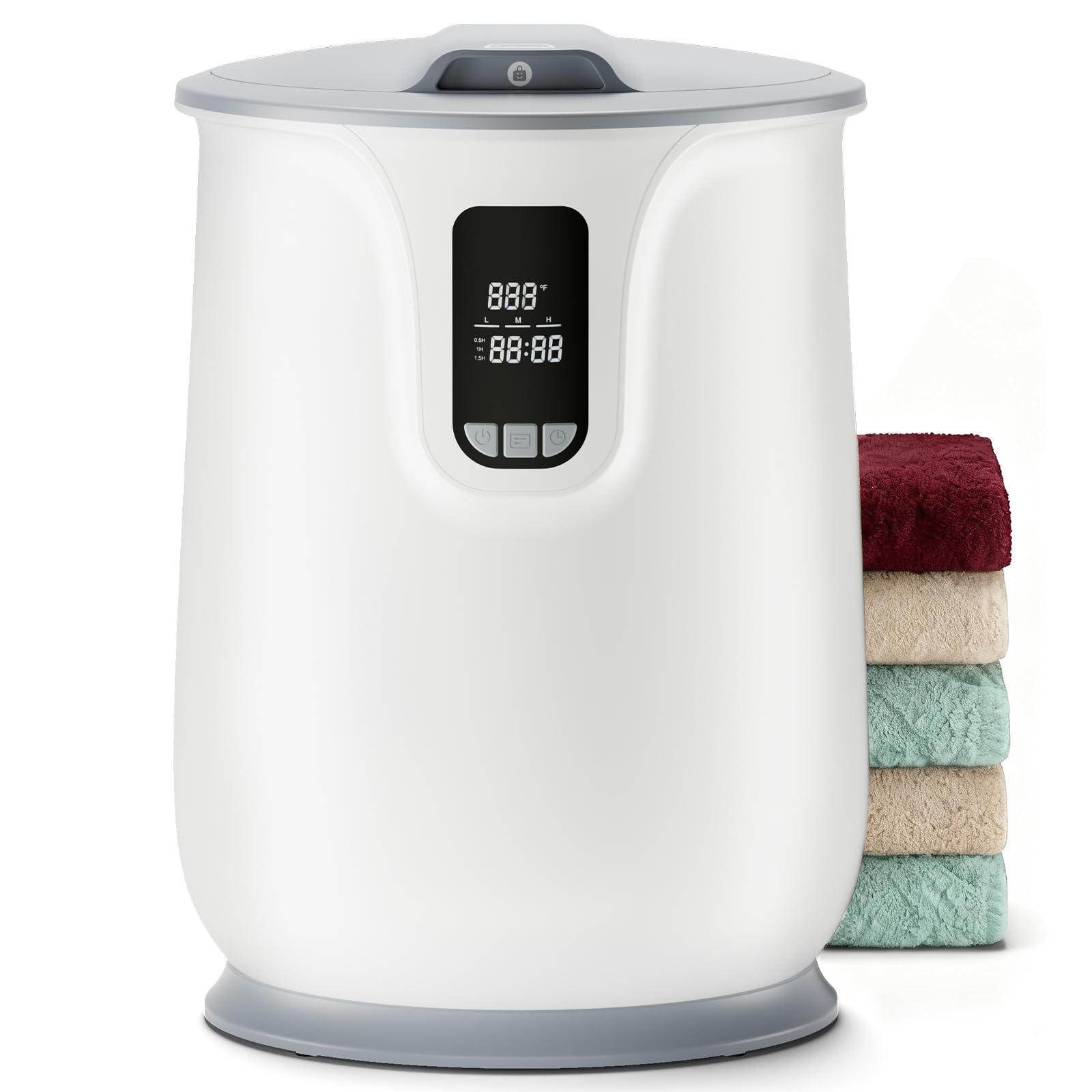 20L Large Towel Warmer for Bathroom -Even Heated for Oversized Towels, Bathrobes, Blankets.Hot Towel Warmers for Spa with 24H Timer,Temperature Adjustable，Auto Shut Off