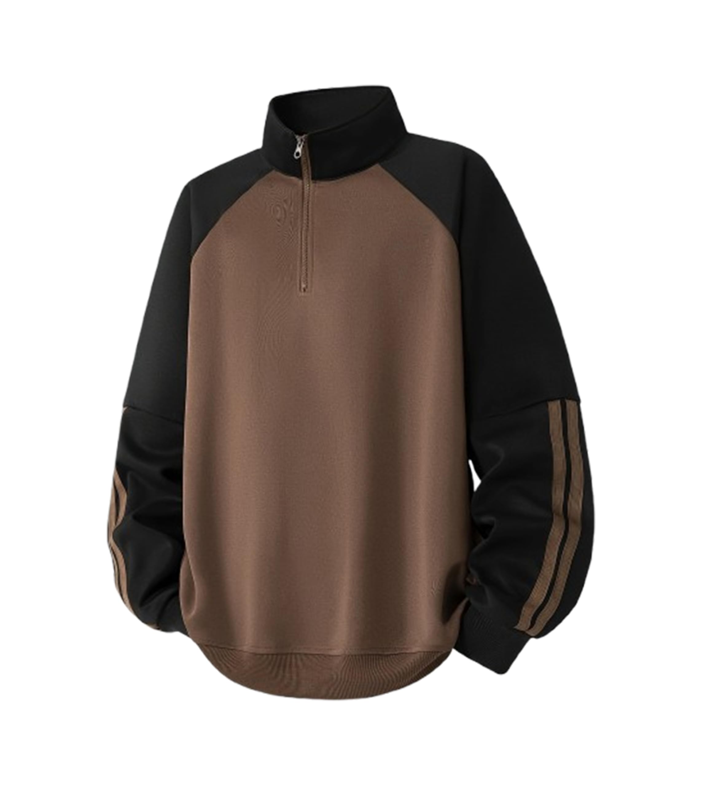 HRX Half Zipper Solid Sweatshirt for Men (Regular Fit Polyester Blend) in neutral