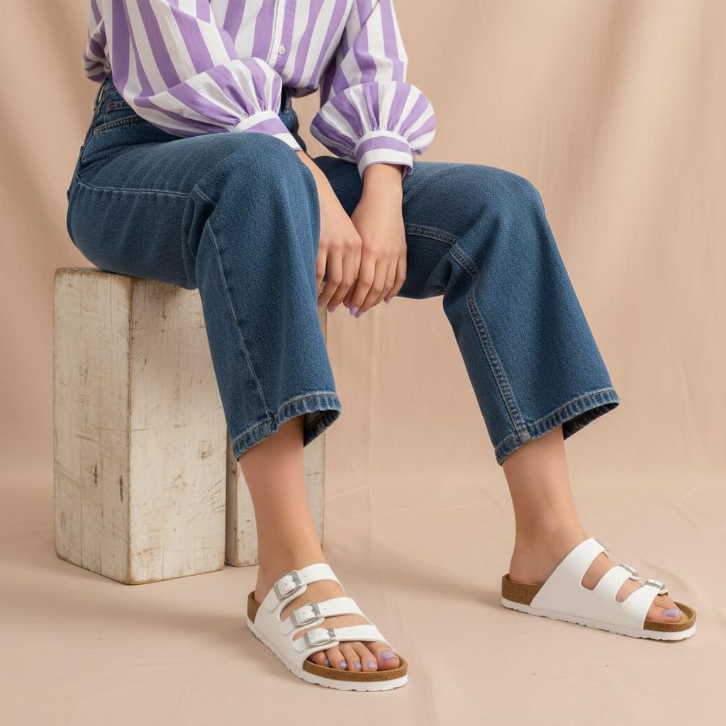 CUSHIONAIRE Women's Lela Cork footbed Sandal with +Comfort - Image 6