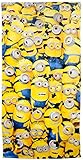 - Drap de Plage Groupe Minions - Matière coton- Taille 152x72cm