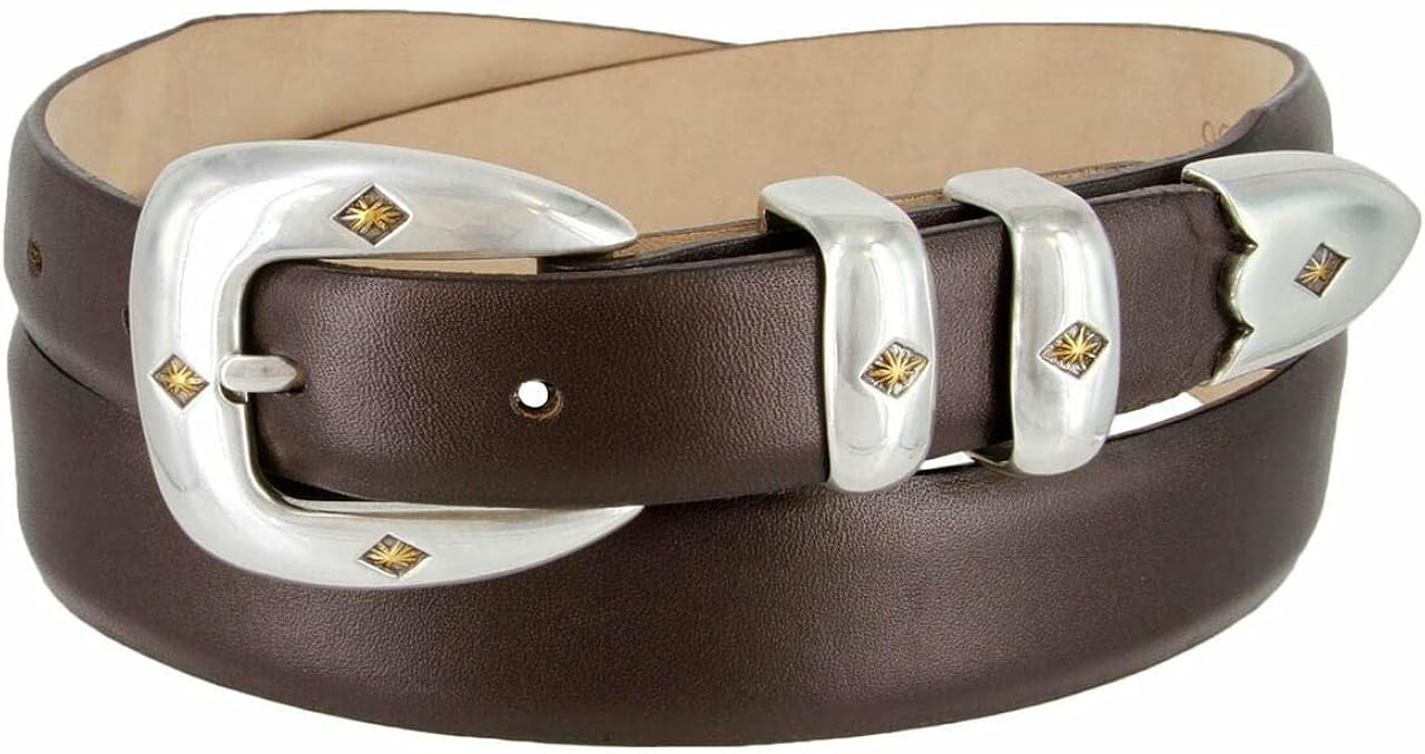フラワーB ブルーグレイ Belts.com メンズ イタリアの本物のレザー