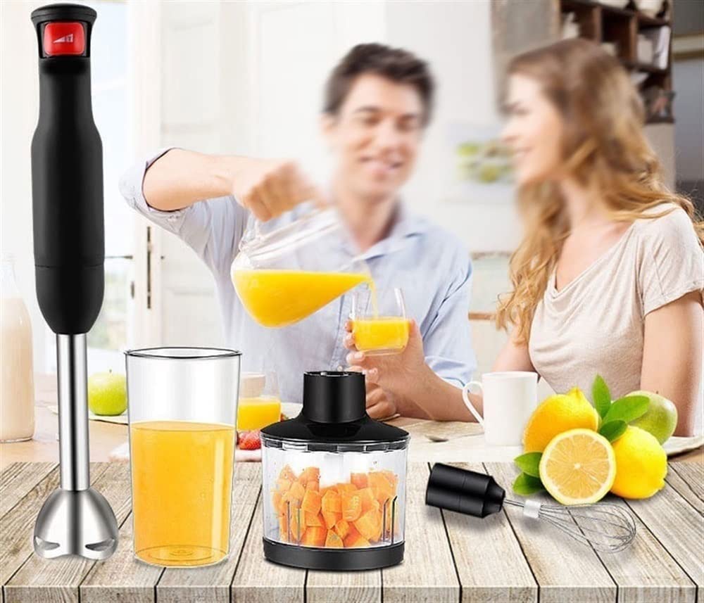 Blender ręczny zanurzeniowy, zestaw mikserów ręcznych 3 w 1, trzonek i ostrza blendera ręcznego ze stali nierdzewnej, ostrza ze stali nierdzewnej 304, bez BPA, narzędzie kuchenne
