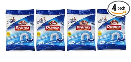 KIWI Mr. Muscle Dranex Drain Cleaner 50 g Pouch (Pack of 4)