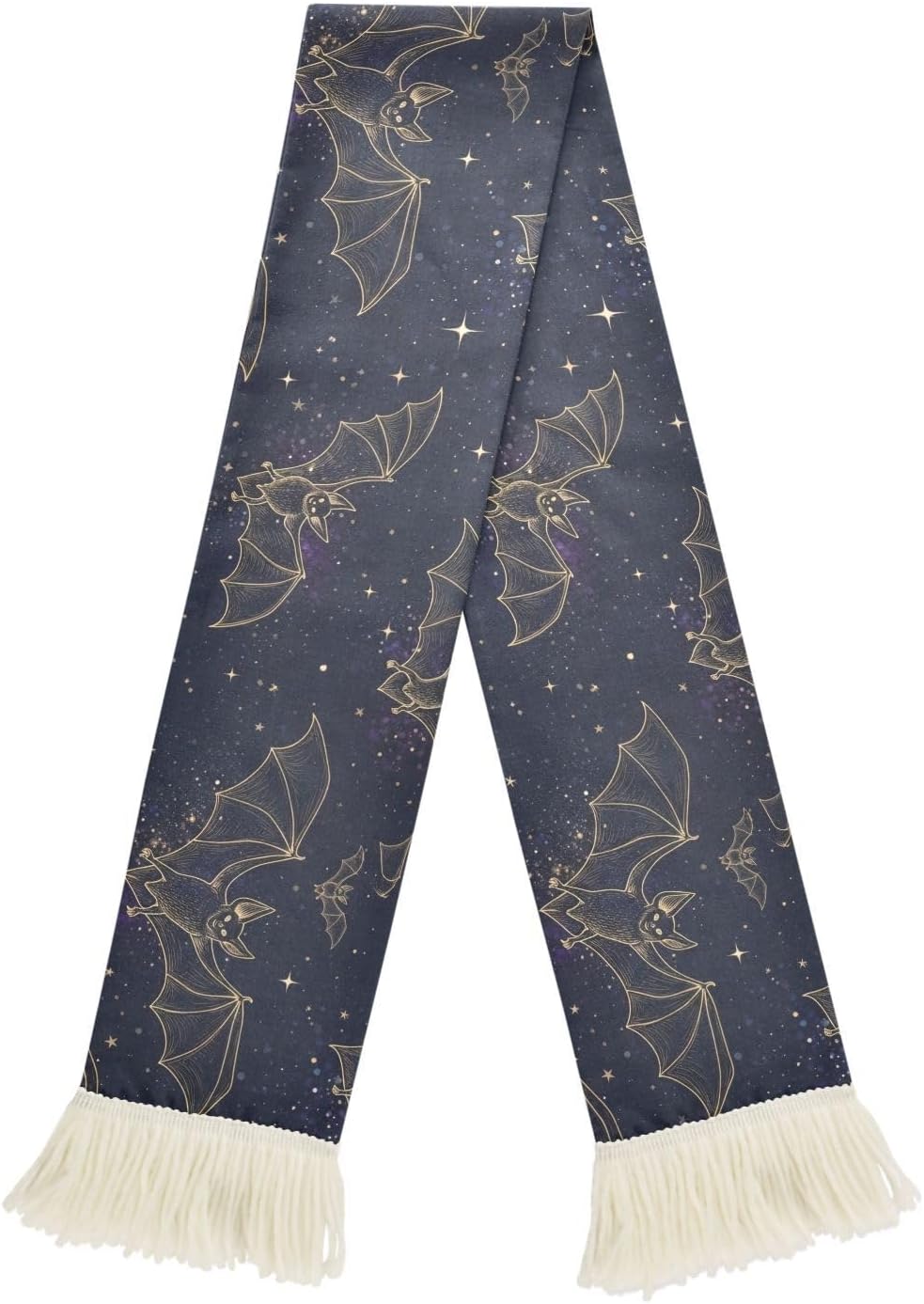 CHIFIGNO Bats Stars Cosmic Sports Fan Scarf Sweat Towel, Soft Polyester Cheering Banner for Soccer Games, Quick Dry Rally Towel