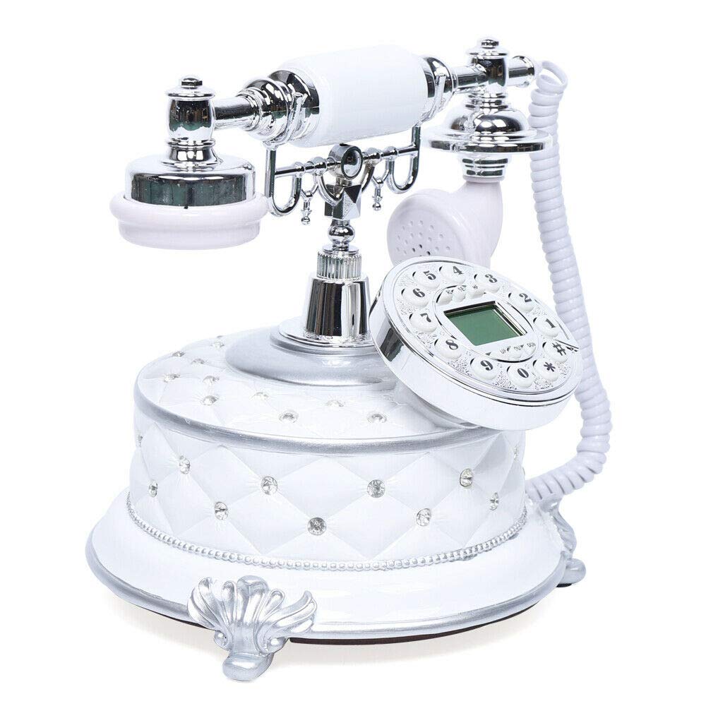 Retro Vintage Festnetztelefon Desktop Home Phone Haustelefon Nostalgie Tischdeko Klassisches FSK DTMF Display für Wohnzimmer, Schlafzimmer, Hotel