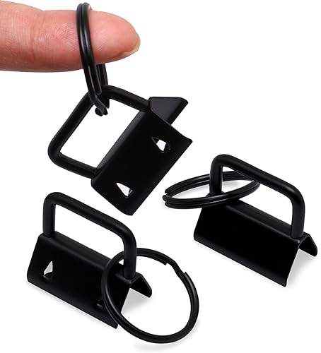 Miniatura 6 de Accesorios para llavero, 40 piezas de accesorios de llavero de 1 pulgada con anillo dividido para llavero de pulsera, cordón para llaves, kit de