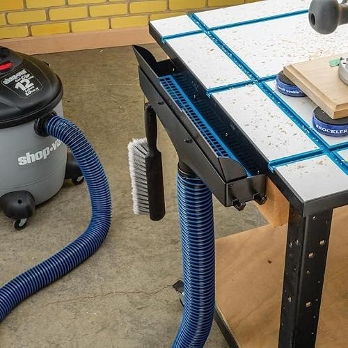 Bench Dust Collector Sweeper - Powerful Vacuum Dust Collecting System - Woodworking Vacuum System for Woodworking Debris - Table-Mounted Woodshop Accessories for Clean Workspaces - Thumbnail 2