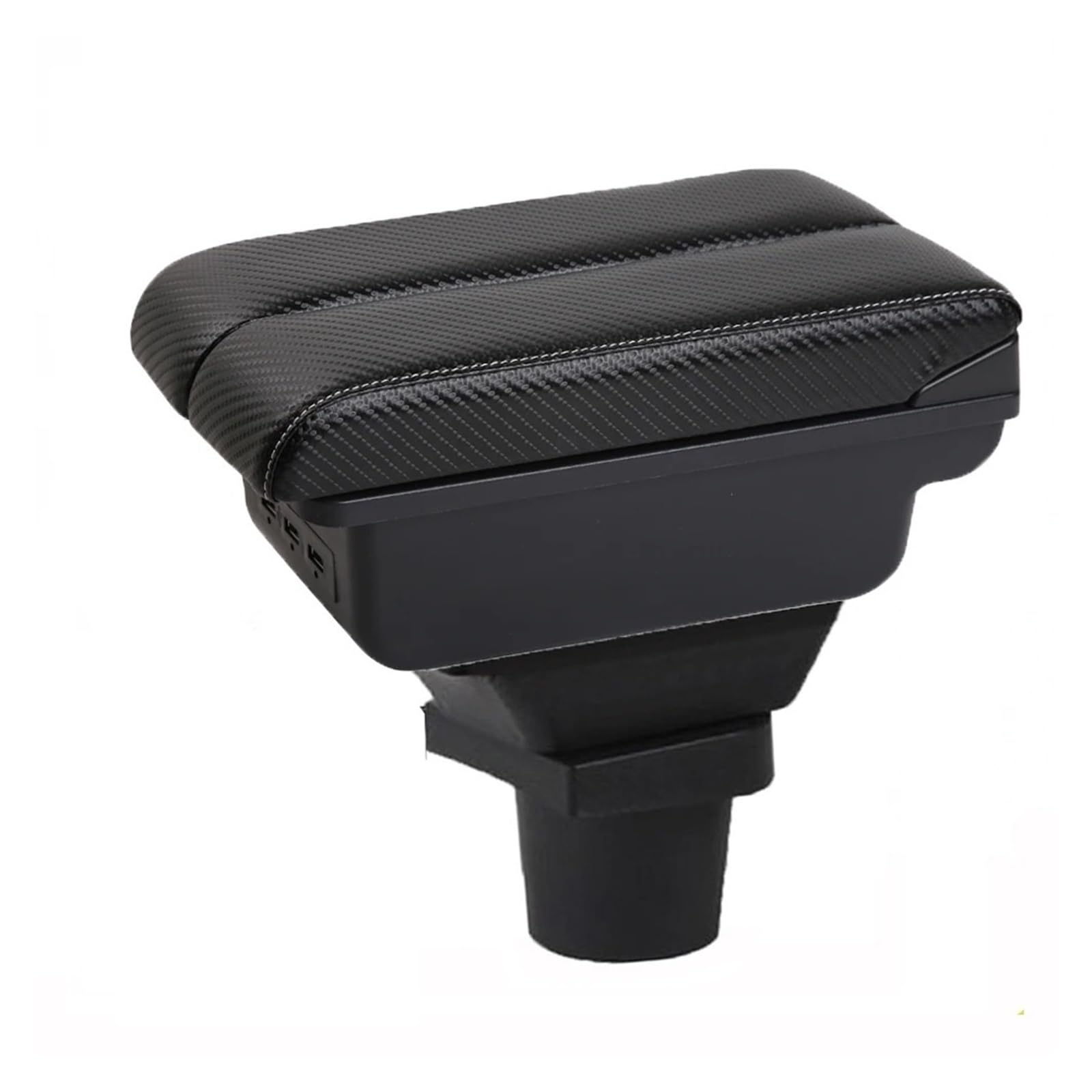 Ggwqoops Car Armrests For UP For Skoda For Citigo Iv For VW For Seat For Mii Car Armrest Box Central Storage Elbow Support Armrest Box(C-3USB-White line)