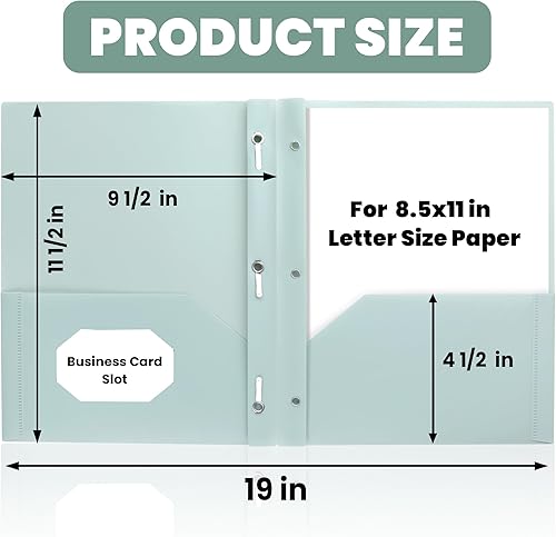 Vista 9 de GNL Carpetas de plástico con bolsillos y puntas, paquete de 5, carpetas de archivos de colores resistentes con 2 bolsillos, tamaño carta, carpetas