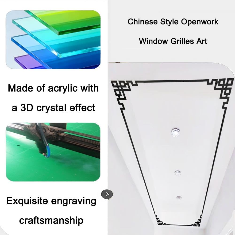 XPLKQXE Set 4 Pezzi Decorazioni Murali 3D in Acrilico per Angoli Soffitto