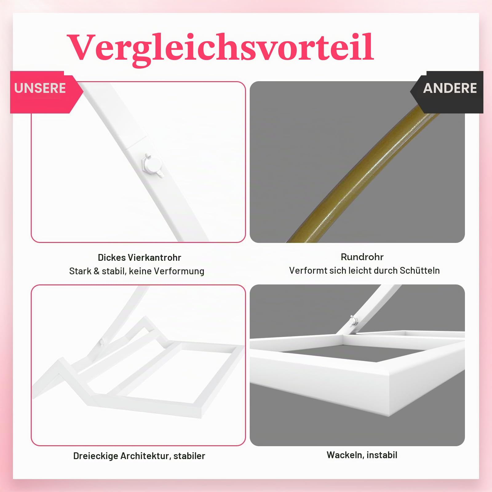 Wokceer Runder Hintergrundständer, 2,4 m, weißer Kreis, Ballonbogen-Rahmen für Hochzeit, Zeremonie, Geburtstag, Party, Jahrestag, Valentinstag, Feier, Hintergrund, Dekoration
