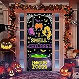 IMISHM Hocus Pocus Decorations Halloween Door Decorations Hocus Pocus Door Covers Halloween Door Covers for Hocus Pocus Party Decorations