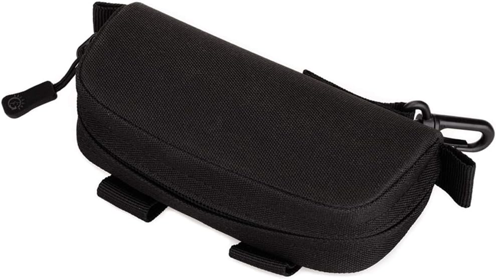 Tactical Eyeglasses Case Molle Zipper Sunglasses Carrying Bag Nylon Men's Eyeglass Hard Box Cases with Clip