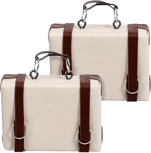 Miniatura 2 de Maleta de maletero miniatura 1/12, 2 piezas, maletín de equipaje micro paisaje, maletín de viaje, accesorios de fotos, accesorios de decoración de