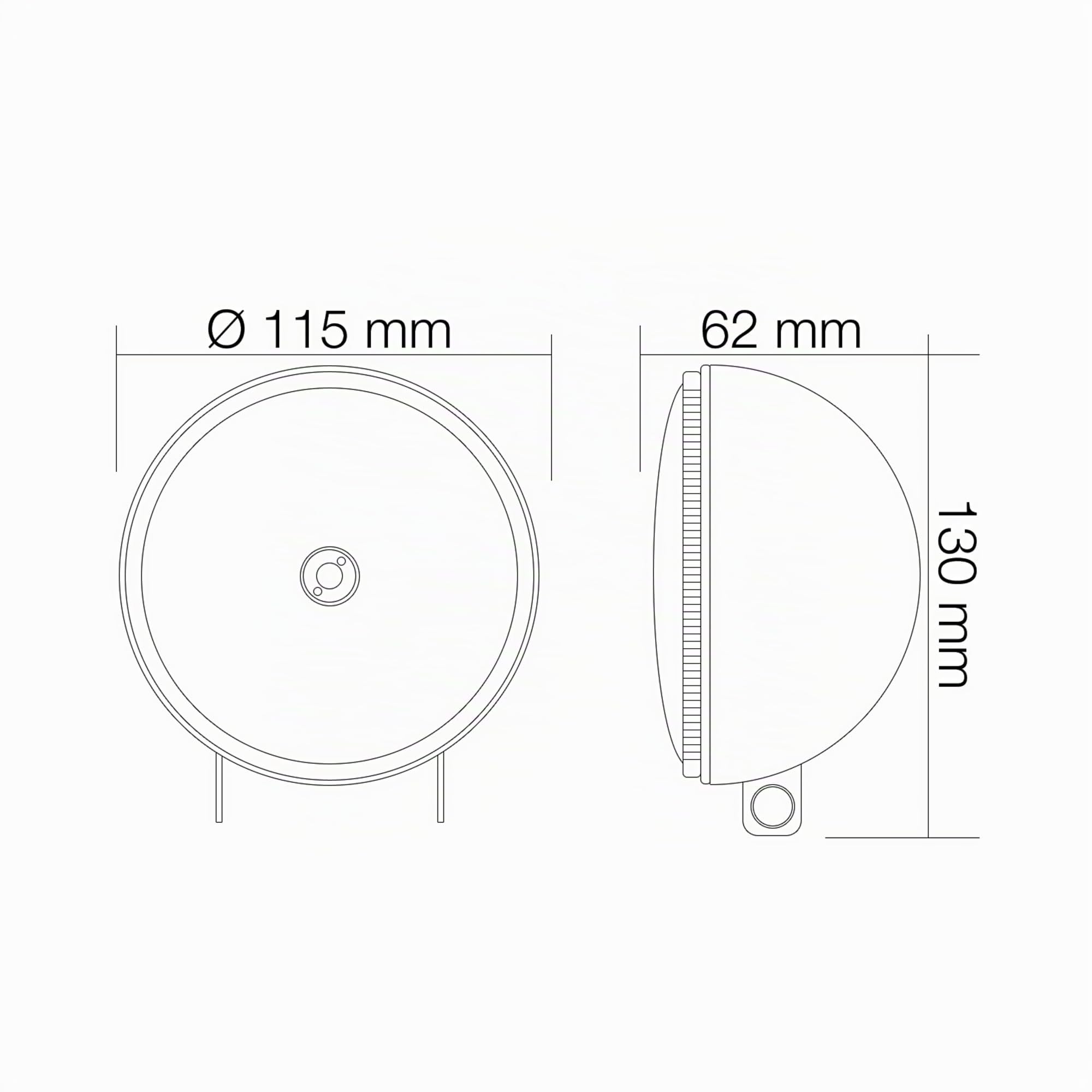 Simoni Racing Conjunto de Faros Largo Alcance 115mm - H3 - Cromo - Set de 2 piezas