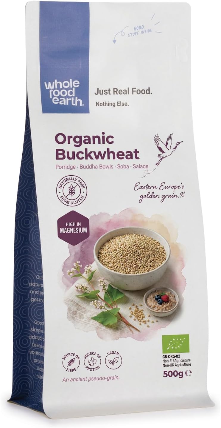 Organic Buckwheat โ 500g | GMO Free | Vegan | Source of Fibre | Certified Organic
