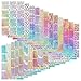 Onwon 288 Pieces 96 Designs Nail Vinyls, 24 Sheets Nail Art Decals Nail Stencil Sticker Sheets Set for Nail Art Design
