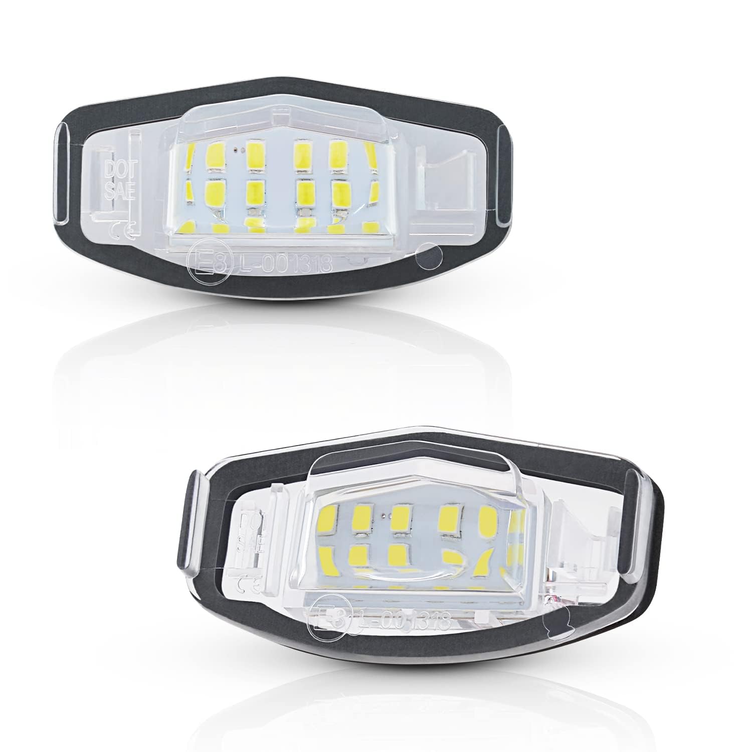 NALACAL 2PCS LED License Plate Lights Bright White Tag Lamp Assembly Replacement Compatible with Honda Accord Sedan Odyssey Civic Pilot and Acura MDX TSX TL ILX RDX RL
