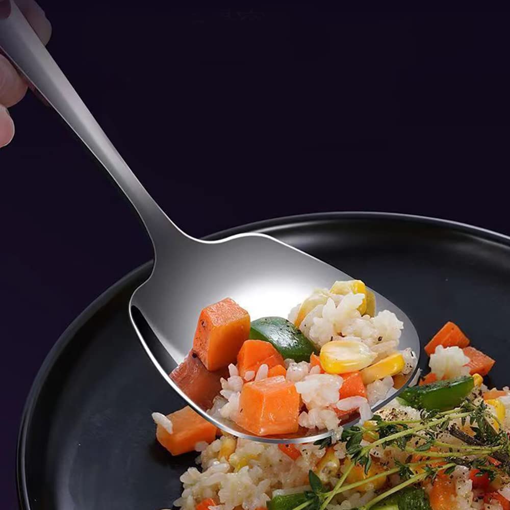 Cucchiai Di Servizio In Acciaio Inox - 2 Pezzi, Manico Lungo, Per Buffet, Ristoranti E Casa