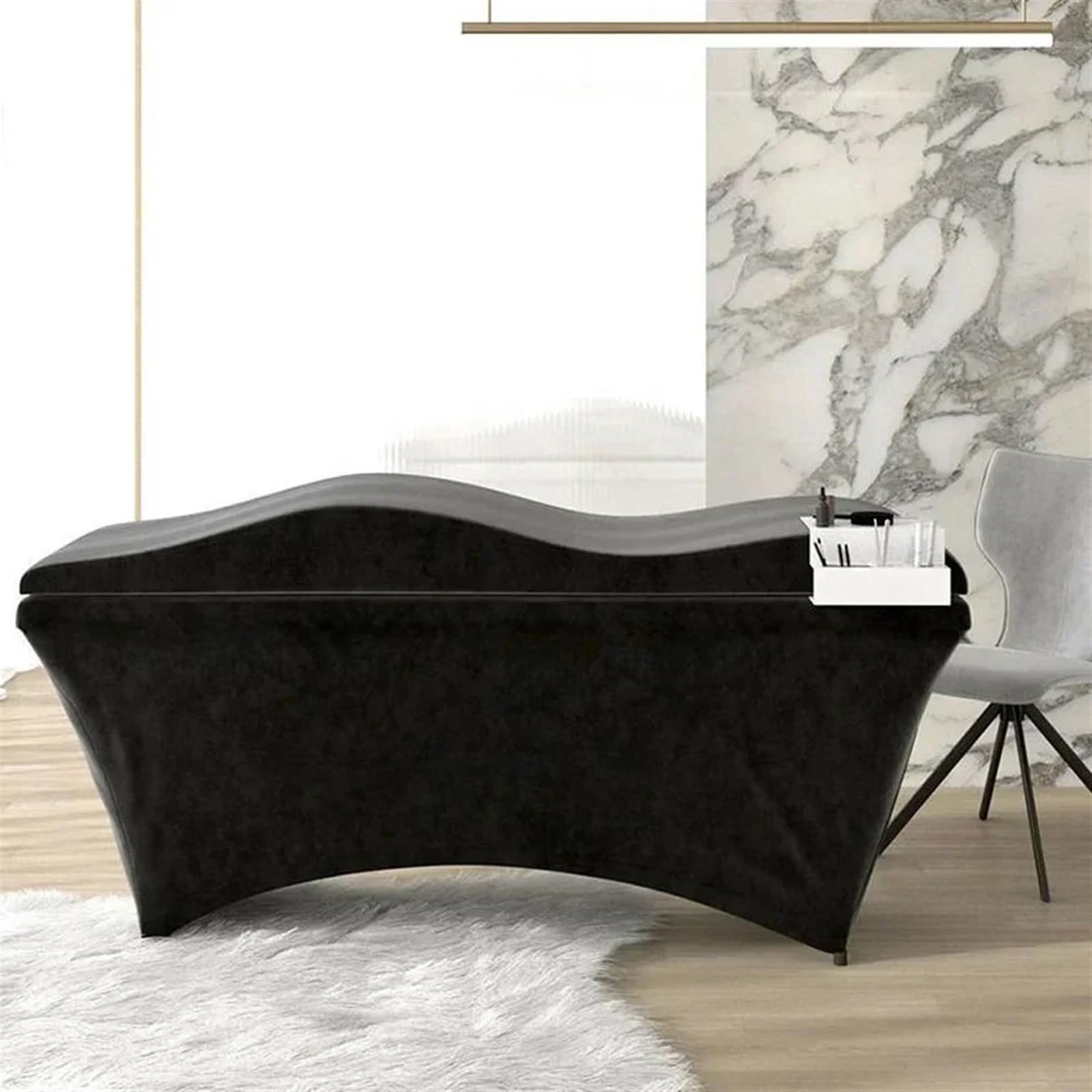 Coussin De Lit De Cils en Mousse Haute Densité Matelas de Massage avec Housse de lit en Mousse à Mémoire de Forme Gris