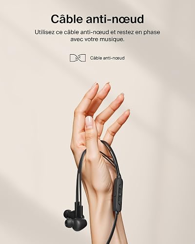 Belkin SoundForm Écouteurs Filaires ANC avec Connecteur USB-C, Écouteurs Intra-Auriculaires avec Microphone, pour iPhone 17, iPhone 16, iPad Mini, Galaxy S25, Google Pixel 9, Android, etc, Noir - 5