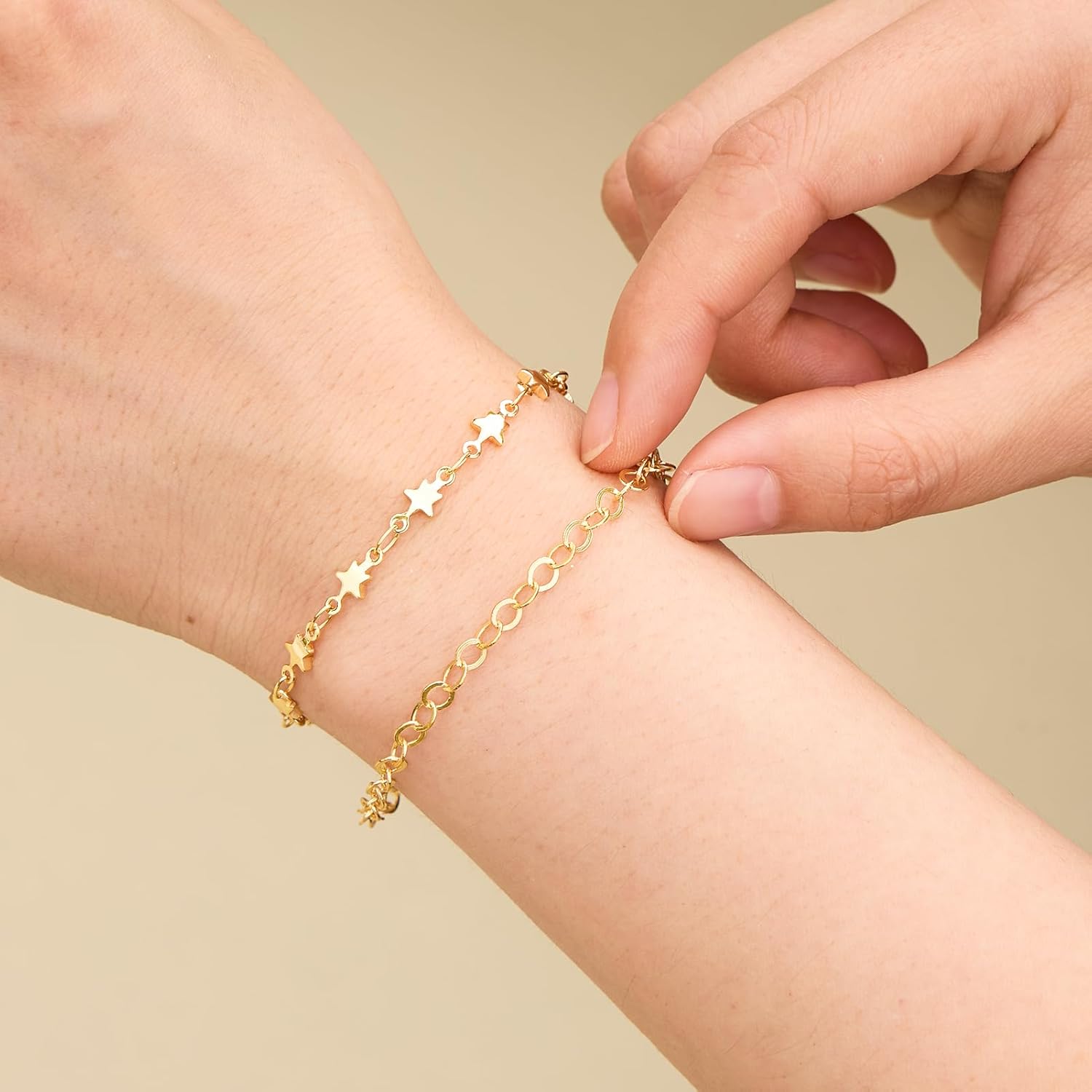 SMYHTGLIF 16.4 Feet Gold Round Circle Jewelry Chains Bulk Roll Gold Plated Brass Chain for Jewelry Making - Image 5