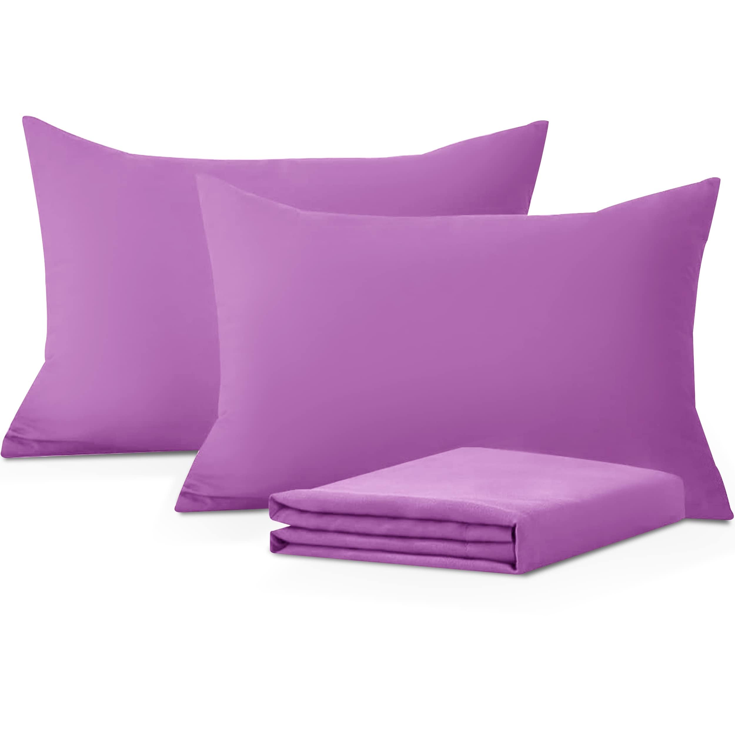 Moonlight Bedding Pillow Cases 4 Pack – Purple Pillowcases Envelope Closure Super Soft Brushed Microfiber Standard House Wife Pillow Covers, (50 X 75 CM)OEKO-TEX STANDARD 100