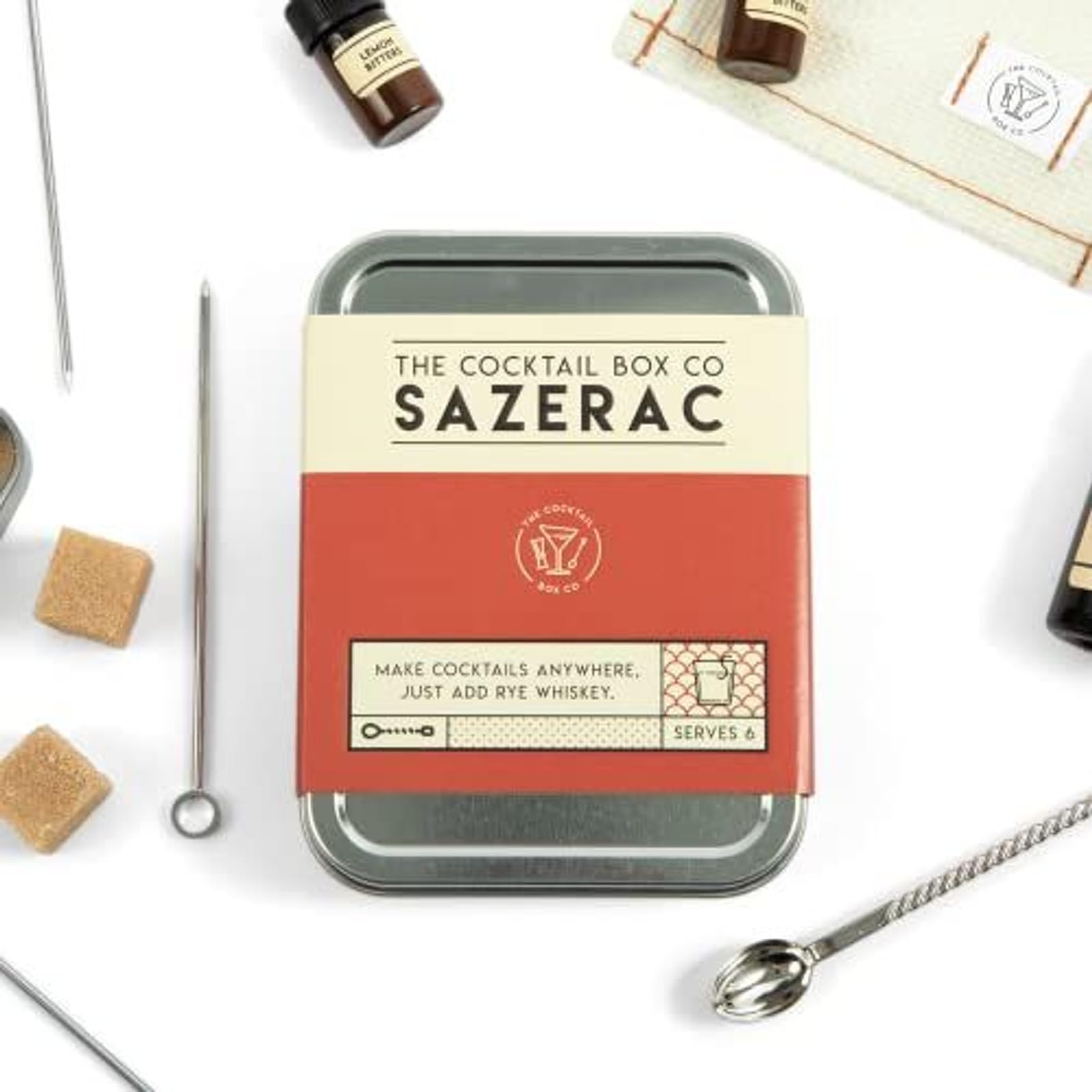 The Cocktail Box Co Sazerac Cocktail Kit - Make Premium Hand Crafted Cocktails Gifts for Him or Her - 1 Kit
