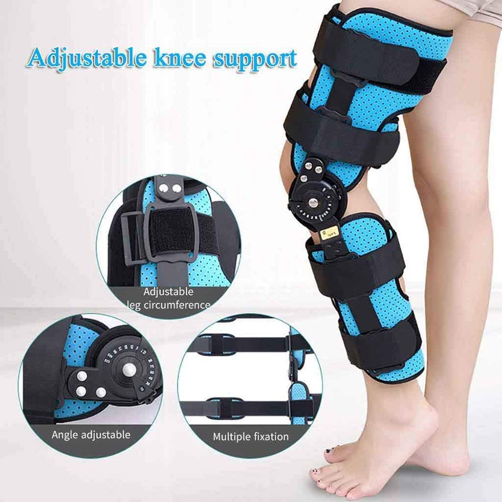 Supporto per il fissaggio dell'articolazione del ginocchio, stabilizzatore per gamba con supporto articolato regolabile per ginocchio, dispositivo di allenamento per la stabilità dopo infortuni spor